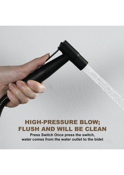 Siyah El Tipi Paslanmaz Çelik Tuvalet El Bide Musluk Püskürtücü Temizleme Seti Seti Tabancası Tuvalet Sprey Banyo Için Kendi Kendini Temizleyen Duş Başlığı (Yurt Dışından) modelleri