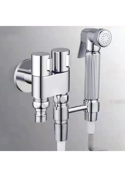 Krom Musluk Tarzı Bedit Musluk Seti Çift Kullanımlı Banyo Bide Musluk Seti Duvara Monte Krom Siyah Pirinç Bibcock (Yurt Dışından) modelleri