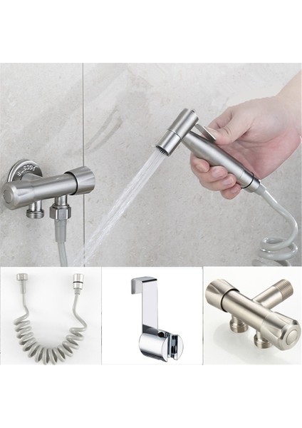 Tek Bide Tarzı El Tuvalet Bide Püskürtme Seti Duş Başlığı Duvara Monte Taşınabilir Bide Banyo Musluklar Tuvalet Yağmurlama Hygieower (Yurt Dışından)