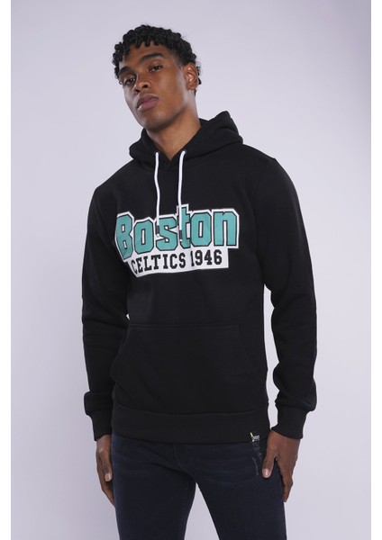 Sıyah Gabria Boston Baskılı Sweat