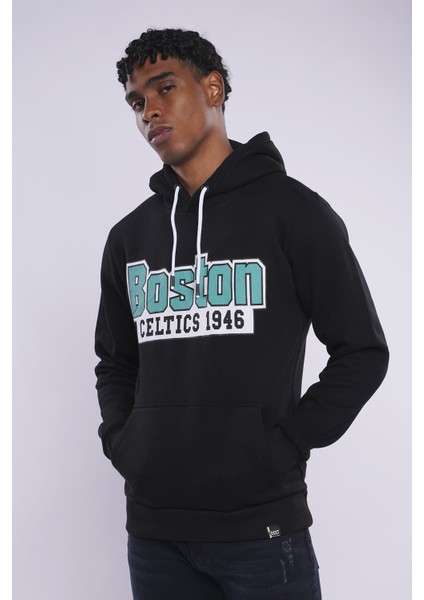 Sıyah Gabria Boston Baskılı Sweat