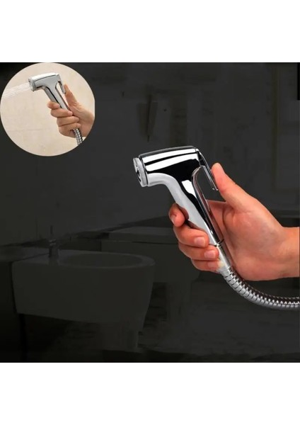 No.7 Tarzı Basınçlı Bide El Taşınabilir Bebek Bezi Bide Tuvalet Shataf Kafa Banyo Duş Başlığı Plastik Bide Bide Seti (Yurt Dışından) modelleri