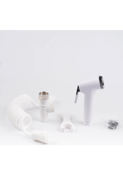 Stil Iki Stil Abs Taşınabilir Bide Püskürtme Seti El Tuvalet Bide Geri Çekilebilir Bahar Hortum Adaptörü Ücretsiz Montaj Braketi Anahtarı Temizleme Aracı (Yurt Dışından) indirimleri