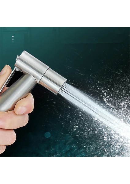 Açık Gri Tarzı Siyah Gümüş El Tuvalet Bide Musluk Püskürtücü Paslanmaz Çelik Banyo El Bide Püskürtme Tabancası Seti Tuvalet Kendi Kendini Temizleyen Duş (Yurt Dışından) fiyatları
