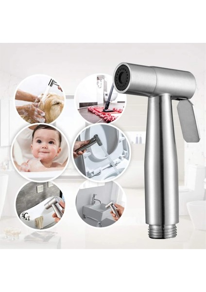 Açık Gri Tarzı Siyah Gümüş El Tuvalet Bide Musluk Püskürtücü Paslanmaz Çelik Banyo El Bide Püskürtme Tabancası Seti Tuvalet Kendi Kendini Temizleyen Duş (Yurt Dışından) modelleri