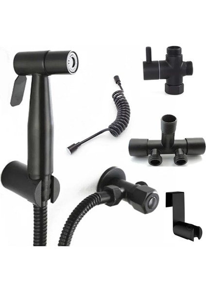Paket 9 Tarzı Siyah El Taşınabilir Tuvalet Bide Püskürtme Tabancası Duş Başlığı Musluk Paslanmaz Çelik Banyo Kendi Kendini Temizleyen Su Hortumu Duvar Tutucu (Yurt Dışından) fiyatları