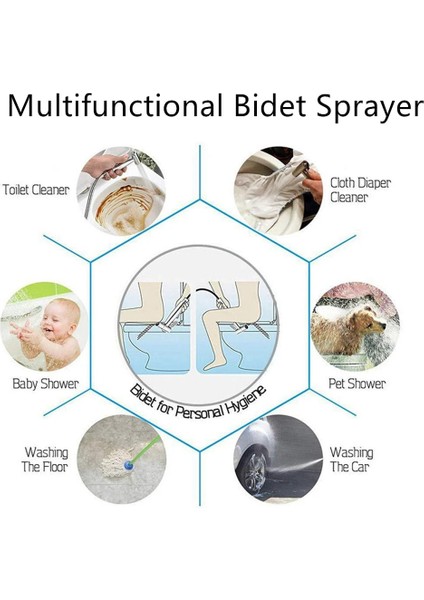 A-3 Tarzı El Bide Püskürtme Seti Tuvalet Bide Musluklar Paslanmaz Çelik Hygieower Yağmurlama Taşınabilir Kendi Kendini Temizleyen Duş Banyo (Yurt Dışından) fırsatları