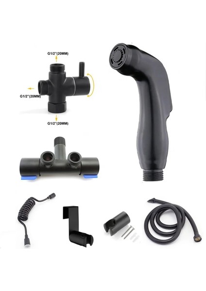 Paket 1 Tarzı Tuvalet Püskürtme Tabancası Bide Kendini Temizleyiciler Wc Banyo Musluk Duş Başlığı Sprinkler Tuvaletler Kızarma Püskürtücü Siyah Su Hortumu Kiti (Yurt Dışından) fiyatları