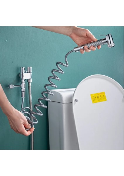 Tek H Tarzı El Bide Püskürtme Seti Tuvalet Paslanmaz Çelik El Bide Musluk Banyo Için El Püskürtücü Duş Başlığı Kendi Kendini Temizleyen (Yurt Dışından) fiyatları