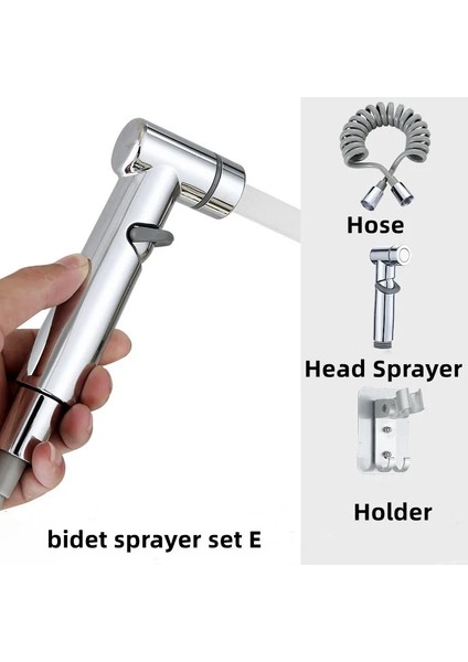Tek H Tarzı El Bide Püskürtme Seti Tuvalet Paslanmaz Çelik El Bide Musluk Banyo Için El Püskürtücü Duş Başlığı Kendi Kendini Temizleyen (Yurt Dışından) modelleri