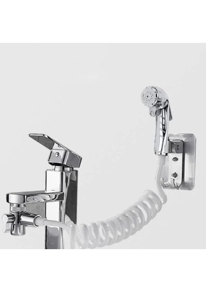 Kafa 2mset Stili Taşınabilir Tuvalet El Düzenlenen Bide Sprey Duş Başlığı Seti Sistemi ile Yaylı Hortum Duvar Tutucu Douche Kiti Vana Banyo Püskürtücü Dokunun (Yurt Dışından)