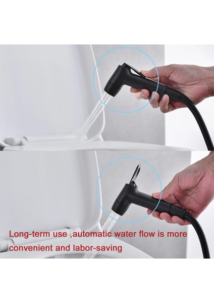 Siyah Stil El Bide Püskürtme Tabancası Siyah Çift Su Yolu Shattaf Püskürtücü Banyo Tuvalet Taşınabilir Bide Musluklar Seyahat Bide Eki (Yurt Dışından) fiyatları