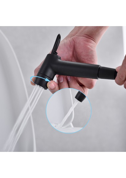 Siyah Stil El Bide Püskürtme Tabancası Siyah Çift Su Yolu Shattaf Püskürtücü Banyo Tuvalet Taşınabilir Bide Musluklar Seyahat Bide Eki (Yurt Dışından) modelleri