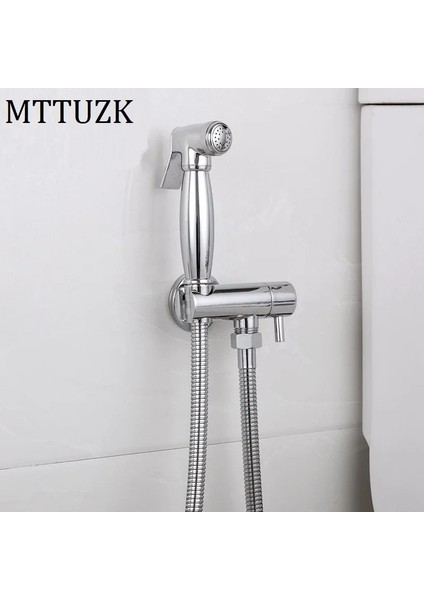 L Kontrol Valfi Stili Mttuzk Katı Pirinç Krom Bide Banyo Duş Başlığı Bide Tuvalet Püskürtücü Hygieower Bide Dokunun Duvara Monte Bide Musluk (Yurt Dışından) modelleri