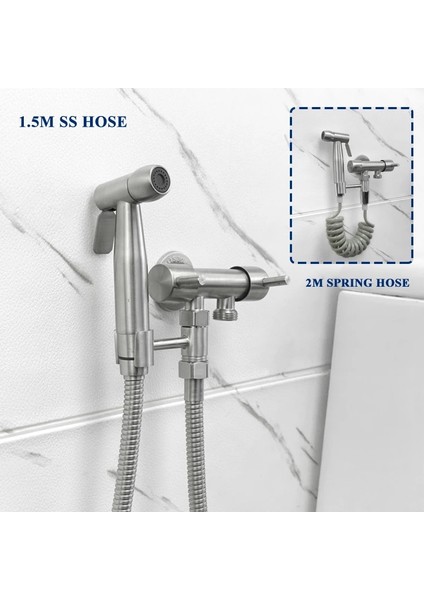 Pvc Yaylı Hortum Sadece Stil El Tuvalet Bide Püskürtücü Paslanmaz Çelik Tuvalet Döndür Tutucu Musluk Vana Seti Banyo Kendini Temizleyen Püskürtücü Duş Başlığı (Yurt Dışından) fiyatları