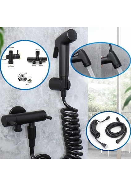 Paket 4 Tarzı Tuvalet Şırınga Bide Kafası El Hortumu Sprey Müslüman Sıhhi Shattaf Kiti Duş Hortumlu Banyo Armatür Shattaf Vana P (Yurt Dışından) fiyatları