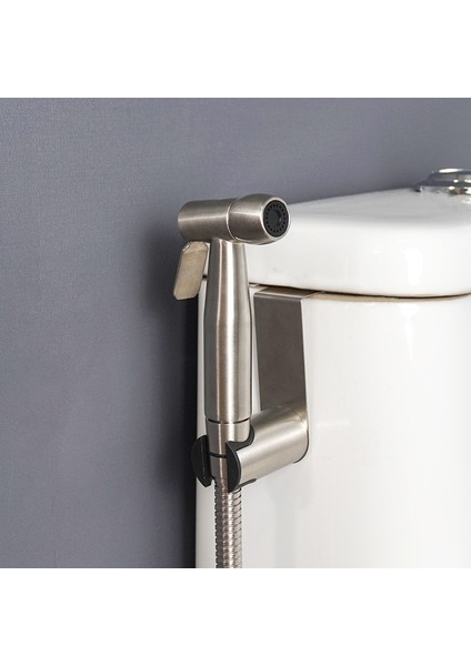 C Yalnızca Püskürtücü Stili Paslanmaz Çelik Iki Kurulum Tuvalet El Bide Musluk Banyo Bide Duş Püskürtücü Pirinç T Adaptörü Tankı Kancalı Tutucu (Yurt Dışından) fırsatları