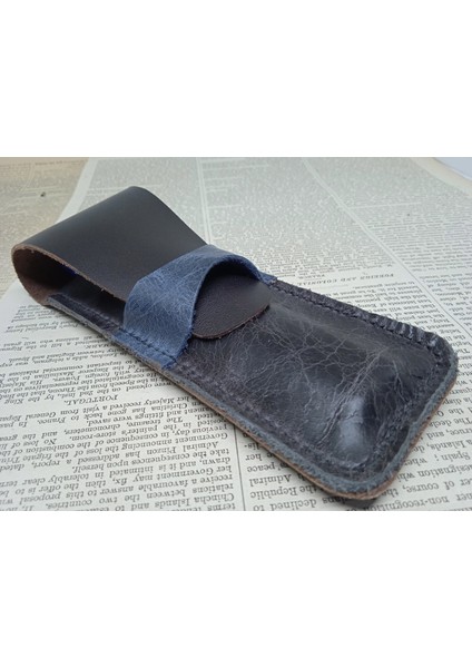 Crazy Hors Gerçek Deri Özel Kalemleriniz Için Kalemlik Kalem Kutu ( 2*3 Kalem Için ) 27 cm 6 cm 703B