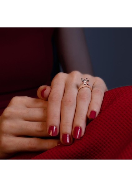 F Renk 1 Karat Pırlanta Tektaş Yüzük - Hrd Sertifikalı fırsatları