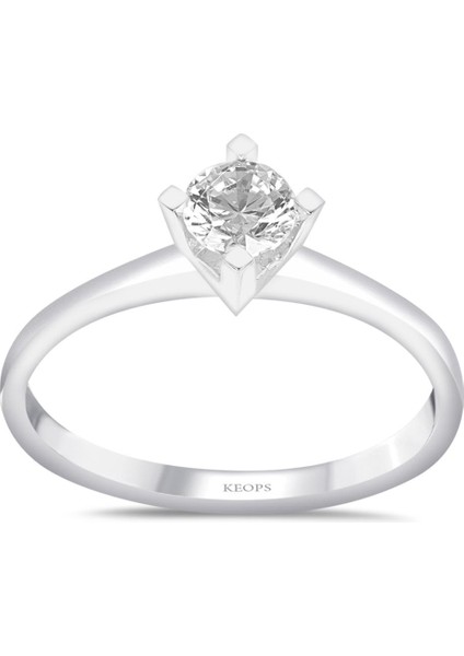 H Renk 0.25 Karat Pırlanta Tektaş Yüzük