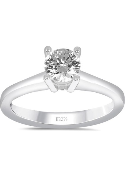 D Renk 0.50 Karat Pırlanta Tektaş Yüzük - Hrd Sertifikası