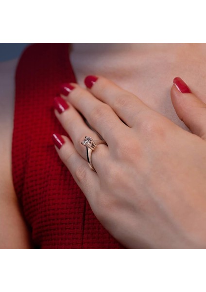 E Renk 0.60 Karat Pırlanta Tektaş Yüzük - Hrd Sertifikalı modelleri