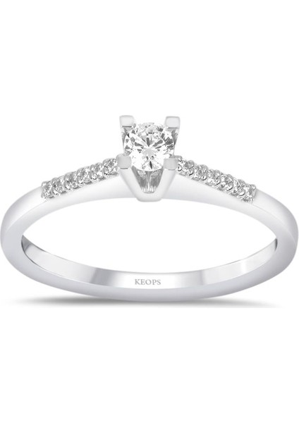 Toplam 0.24 Karat Pırlanta Tektaş Yüzük