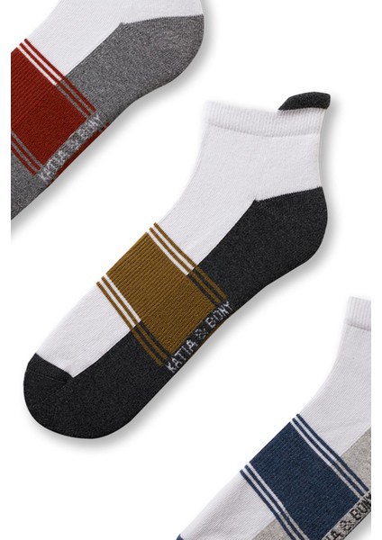 Erkek Kalın Çizdi Desenli 3'lü Patik Çorap fiyatları