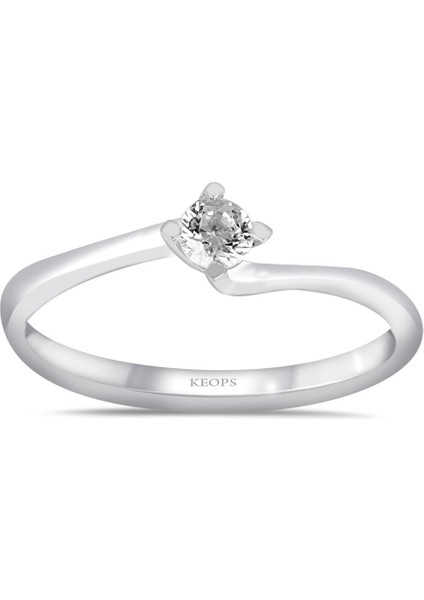 H Renk 0.15 Karat Pırlanta Tektaş Yüzük