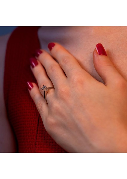 I Renk 0.15 Karat Pırlanta Tektaş Yüzük fırsatları