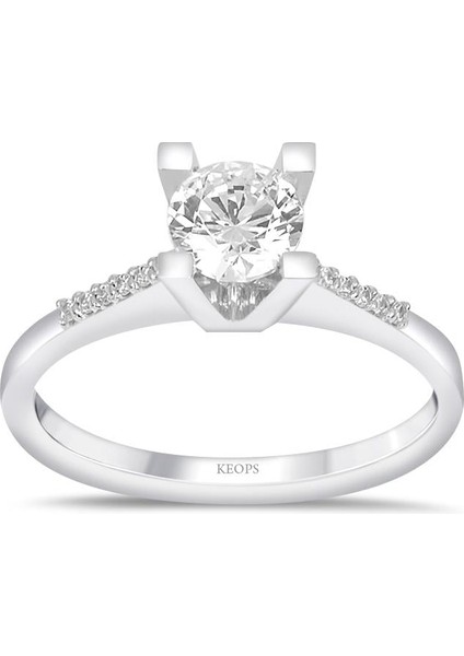 Toplam 0,64 Karat Pırlanta Tektaş Yüzük - Hrd Sertifikalı