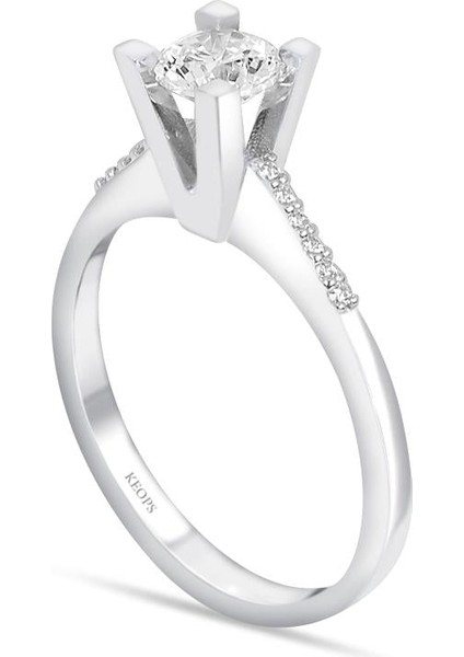 Toplam 0,64 Karat Pırlanta Tektaş Yüzük - Hrd Sertifikalı fiyatları