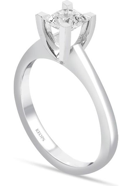 F Renk 0.50 Karat Pırlanta Tektaş Yüzük - Hrd Sertifikalı fiyatları