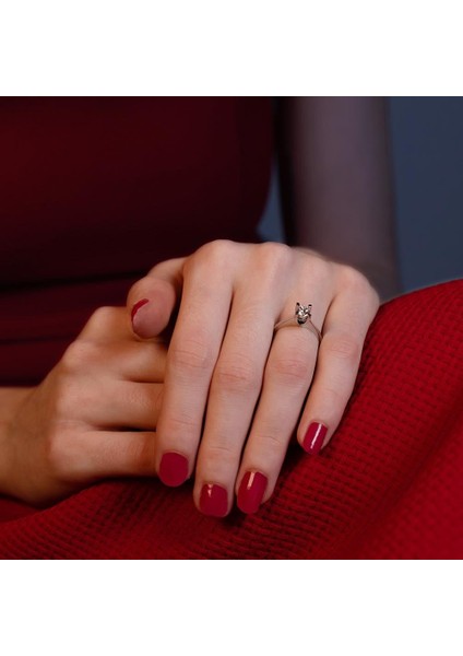 F Renk 0.50 Karat Pırlanta Tektaş Yüzük - Hrd Sertifikalı fırsatları