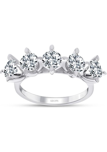 D Renk 1.50 Karat Pırlanta Beştaş Yüzük - Hrd Sertifikalı fiyatları