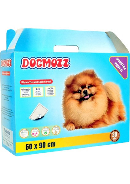 Premium Köpek Tuvalet Çiş Eğitim Pedi Yapışkan Bantlı 60X90 cm 30 lu