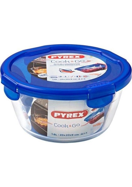 Yuvarlak Kapaklı Saklama Kabı 1,6 L