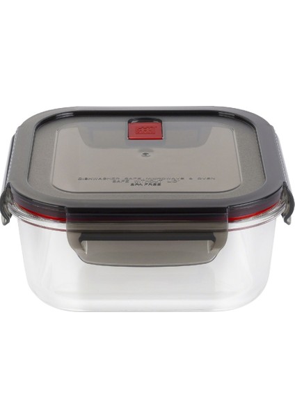 Gusto Kare Cam Saklama Kabı 1100 Ml