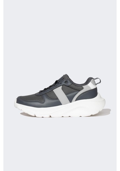 Erkek Yüksek Taban Bağcıklı Suni Deri Spor Ayakkabı C1263AXNS