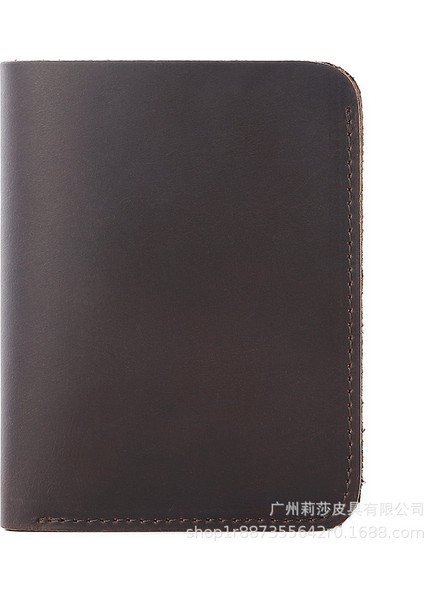 Dikey Tam Deri Cüzdan Üst Katman Inek Derisi Cüzdan (Yurt Dışından)