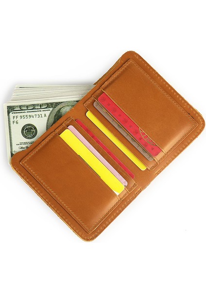 Dikey Tam Deri Cüzdan Üst Katman Inek Derisi Cüzdan (Yurt Dışından) indirimleri