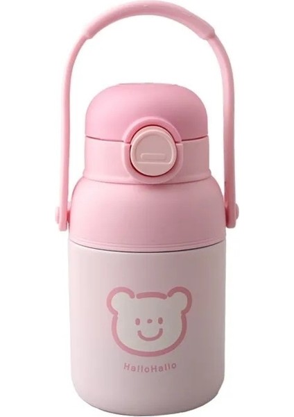 Şirin Gülümseyen Su Bardağı Saman ve Güzel Görünüyor (Yurt Dışından)