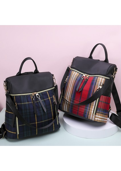 Yeni Ekose Avrupa ve Amerikan Çift Kullanımlı Sırt Çantası (Yurt Dışından) modelleri