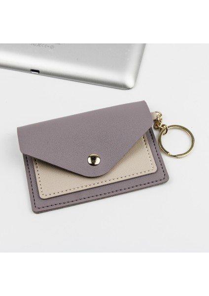 Yeni Pu Kart Tutucu Şeker Rengi Basit Bozuk Para Cüzdanı (Yurt Dışından)