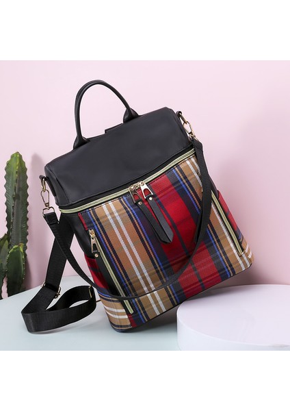 Yeni Ekose Avrupa ve Amerikan Çift Kullanımlı Sırt Çantası (Yurt Dışından) indirimleri