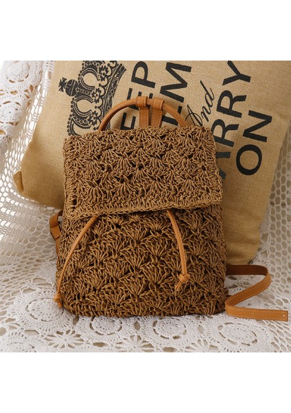 Sahil Plajı Tatil Hasır Dokuma Çanta Eğlence Çantası (Yurt Dışından)