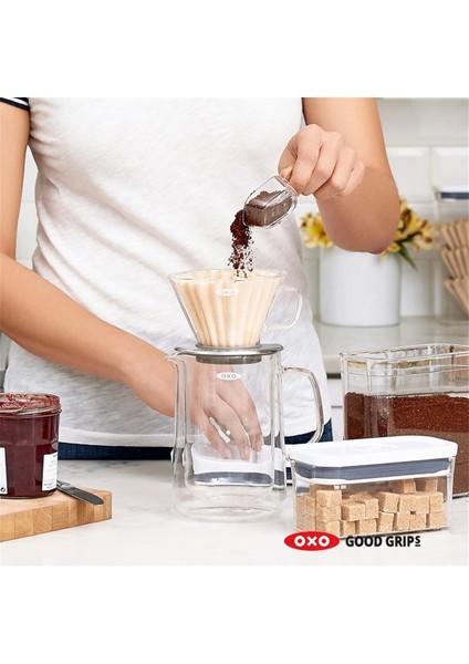 Oxo Pop Container Saklama Kabı Büyük/Orta Boy Kare 4,2 Lt