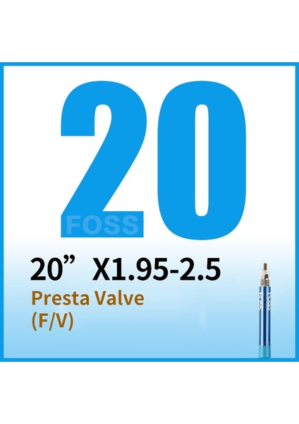 20X1.95-2.5 Fv Stili Foss Bisiklet Iç Tüp Lastikleri Yol Mtb Bisiklet Iç Lastik Tüpü Anti Delinme Tüpü Bisiklet Bisiklet Lastiği Bc (Yurt Dışından)