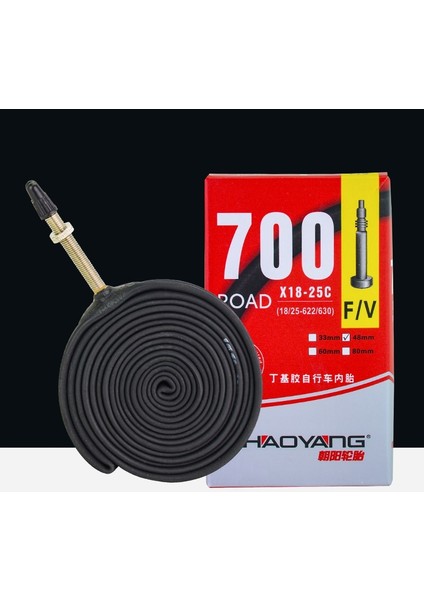 700 18-25C Fv 33MM Stili Dayanıklı Standart Iç Tüp Fransız Valf Bisiklet Lastiği Yol Bisikleti Döngüsü Butil Kauçuk Fv 80LLLL Lastik (Yurt Dışından)