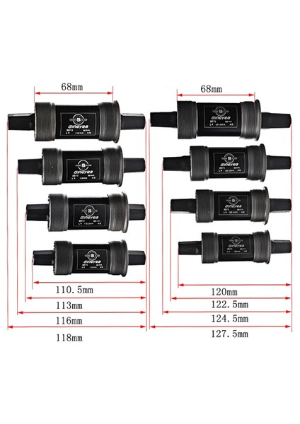 122,5 mm Stili Gineyea Bisiklet Alt Braketi Krank Ekseni Quare Delik Mtb Bisiklet Parçaları Bb Kare Konik Mil C (Yurt Dışından) modelleri